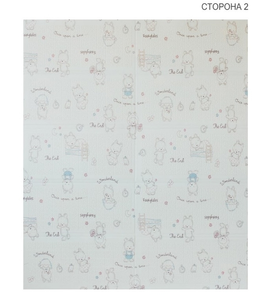 Дитячий двосторонній складаний килимок Poppet Пригоди ведмедиків і Танець панд, 150х180 см 1488441786 фото