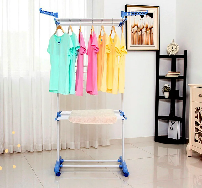 Сушилка для вещей Складная сушилка для белья Garment Rack With Wheels 1364242530 фото