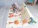 Дитячий килимок для повзання Children GO 180* 150 , двосторонній, з малюнками і текстурним покриттям 1364242531 фото 5