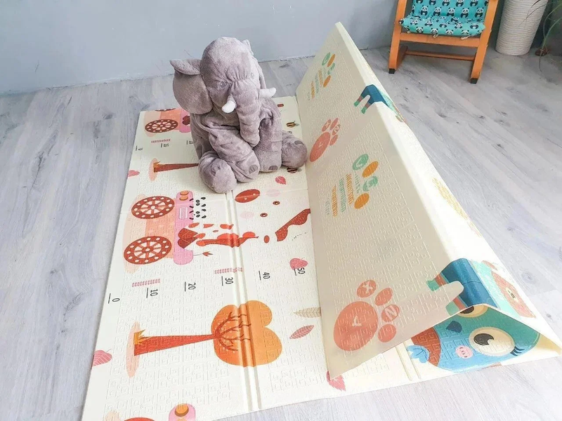 Дитячий килимок для повзання Children GO 180* 150 , двосторонній, з малюнками і текстурним покриттям 1364242531 фото
