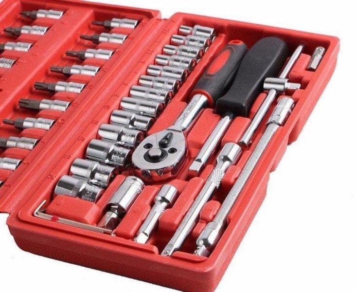 Набор инструментов 46 предметов Wrench Socket 12346757 фото