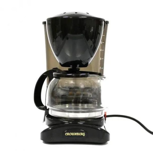 Кофеварка Crownberg CB-1563 Черная 800 Вт | Капельная кофеварка со стеклянной колбой 88992211 фото