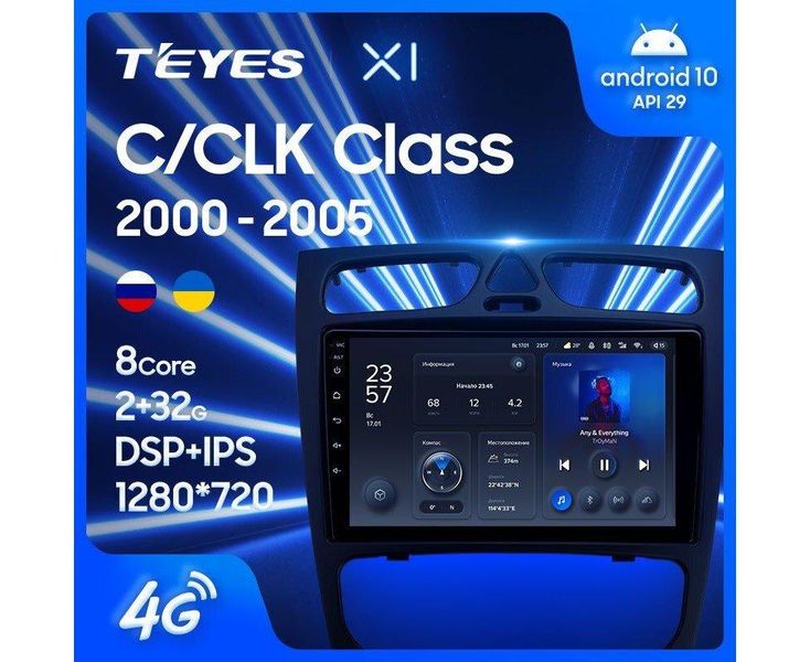 Штатна магнітола TeYes для Mercedes C, CLK Class W203, W209 2000-2005 1570828921 фото