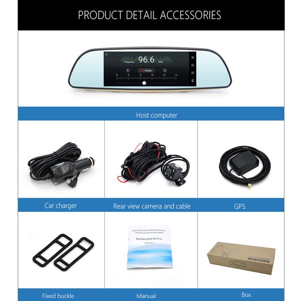 Junsun E515 Автомобільний відеореєстратор навігатор 7", Android, 3G 1284747903 фото