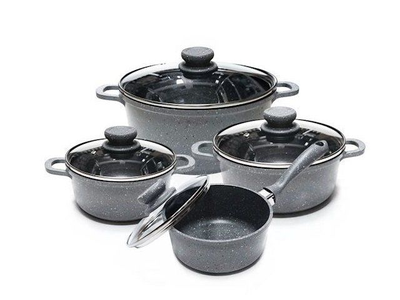 Набор посуды с мраморным покрытием 8 предметов Edenberg EB-9181 1490807818 фото