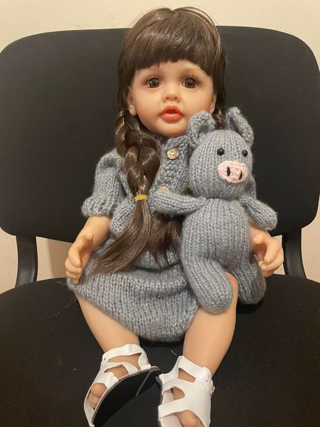 Детская Коллекционная Кукла Реборн Reborn Девочка Диана (Полностью Силиконовая) Высота 60 см 354755 фото