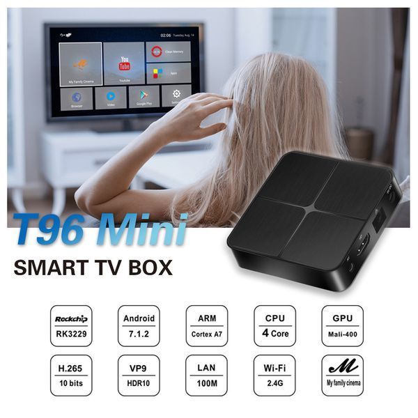 Андроїд приставка смарт ТВ Smart Android 7.1 TV Box T96 mini X96 1284748072 фото