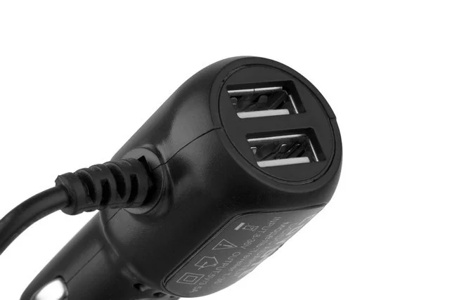 Автомобильная зарядка в прикуриватель COYOTE Traveller T-35 8-36v 3.5A| Порты 2шт USB + Mini Usb для навигатор T-35 фото
