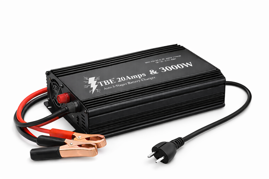 Інвертор автоматичний перетворювач струму Чистий синус 12v на 220v TBE 3000W-5000W з зарядним пристроєм 3000W12 фото