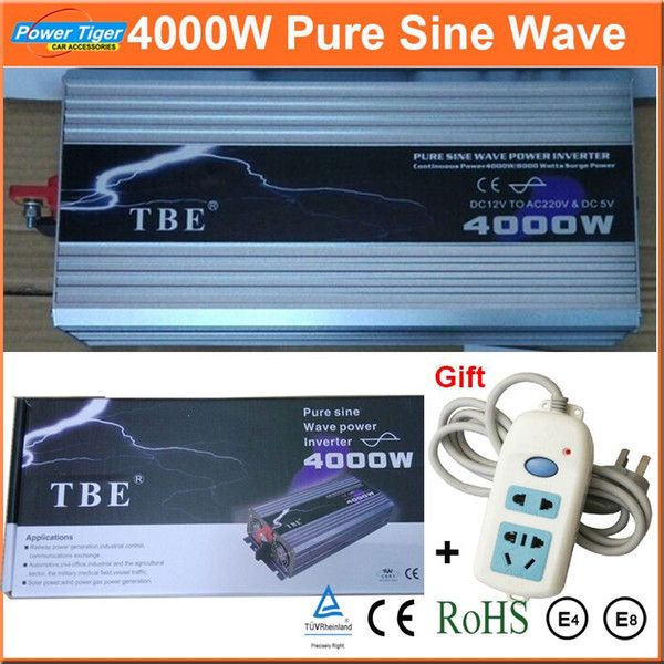 Інвертор перетворювач напруги 12 в - 220 4000W -8000W Pure Sine Wave 4000 TBE чистий синус 1284748022 фото