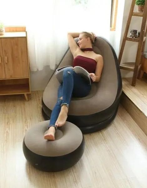 Надувное кресло с пуфом Air Sofa Comfort 41356 фото