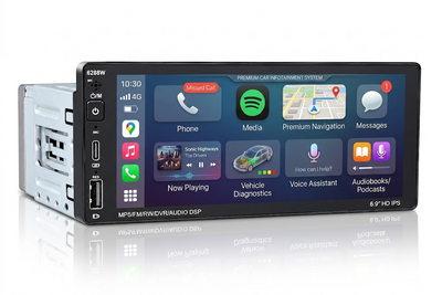 Автомагнітола 1 Din з екраном 6.9 дюймів Podofo 6888 Android 2/32 Gb 6888 фото