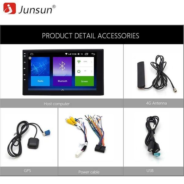 Junsun 7 "2 din Android автомобильный радиоплеер 4G LTE SIM сеть 2G ram 32 GB rom gps Wifi 556443 фото
