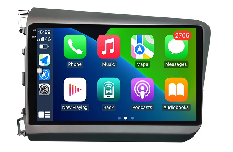 Штатнаz магнbтола Honda Civic 2012 2013 2014 2015 Android 14 c экраном 9 дюймов  HC1215116 фото