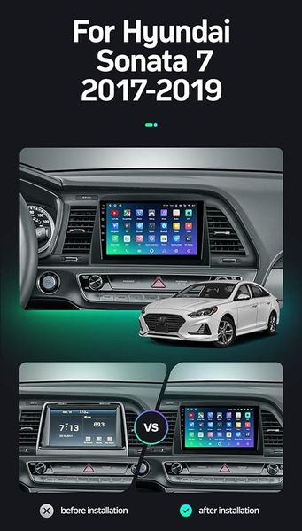 Штатна автомагнітола Hyundai Sonata 7 LF 2017 - 2019 Android 14 з екраном 9 дюймів HS1160000 фото