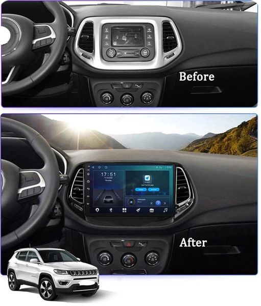 Штатна автомагнітола JEEP COMPASS (2017-2021) Android 14 з екраном 9 дюймів JC1721232 фото