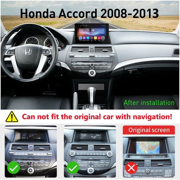 Штатна магнітола Honda Accord 8th 2008 2009 2010 2011 Android 14 з екраном 9 дюймів HA811116 фото