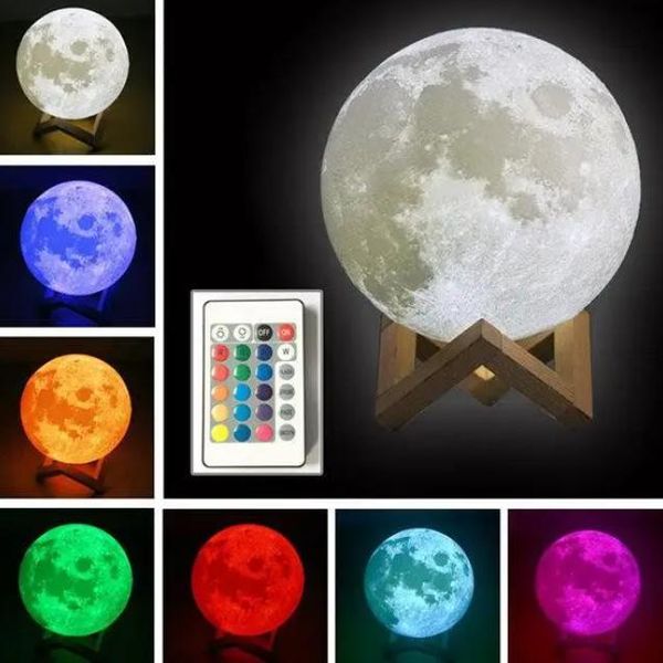 Лампа Місяць 3D Moon Lamp Настільний світильник місяць Magic 3D Moon Light 657875 фото
