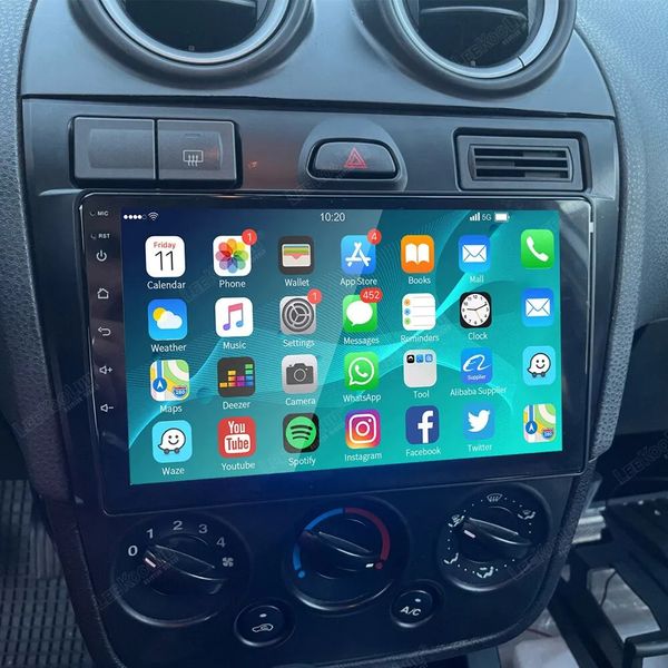 Штатнаz автомагнитола Ford Fiesta  2002-2008 Carplay Android 14 c  экраном 9 дюймjв FF0208116 фото