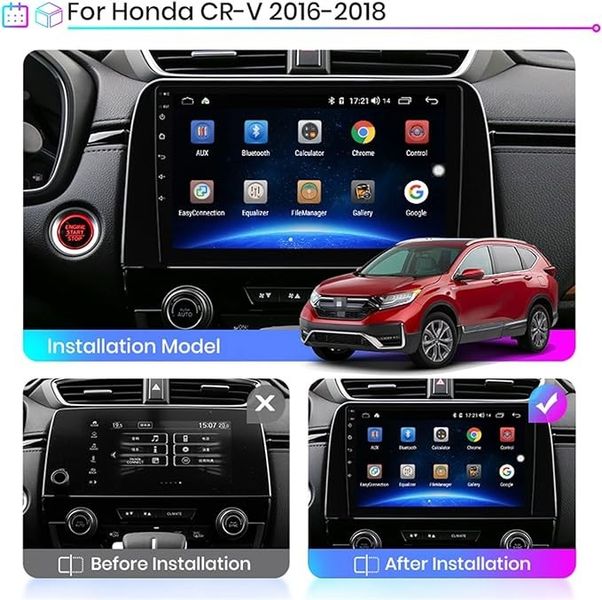 Штатна магнітола Honda CR-V 2016-2018 CARPLAY Android 14 з екраном 9 дюймів НС1618116 фото