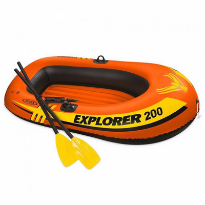 Двухместная надувная лодка Intex 58331 (185 x 94 x 41 см) Explorer 200 Set + Пластиковые весла и мини ручной н 1284748570 фото